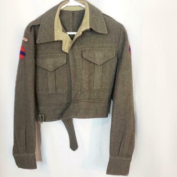 Vintage 1940s Canadian battle dress blouse serge! - Picture 4 of 7